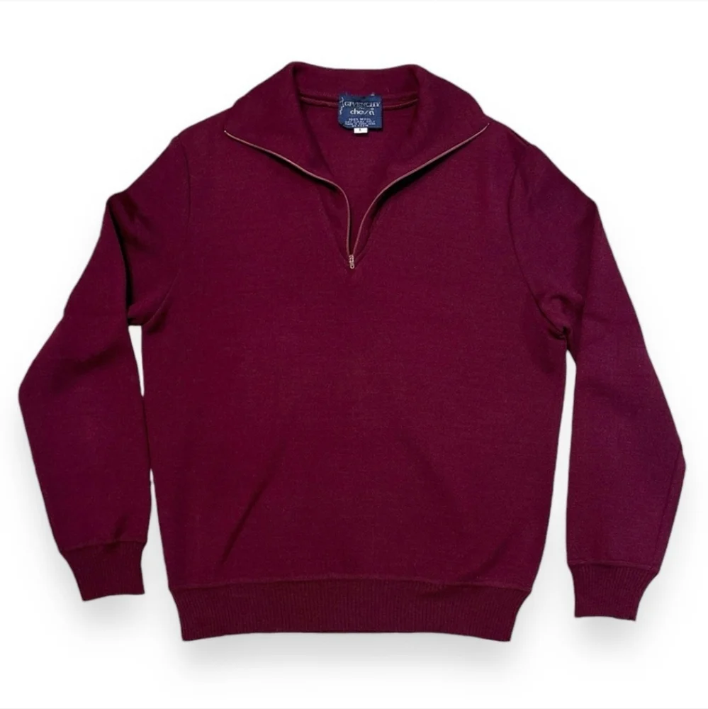 GIVENCHY FOR CHESA Wool Quarter Zip Pullover